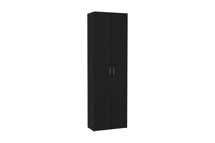 Toimistokaappi musta 60x32x190 cm lastulevy - Musta - Toimistokalusteet - Asiakirjakaappi