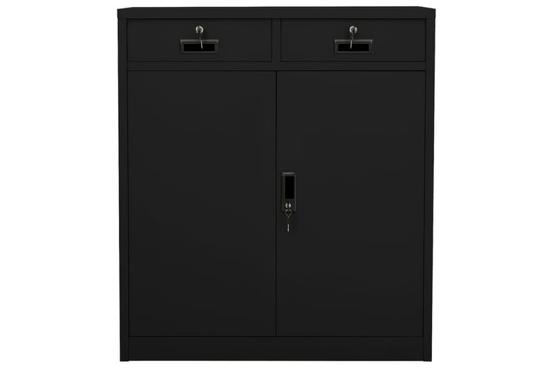 Toimistokaappi musta 90x40x102 cm teräs - Säilytys - Kaappi - Säilytyskaappi - Toimistokaappi - Asiakirjakaappi
