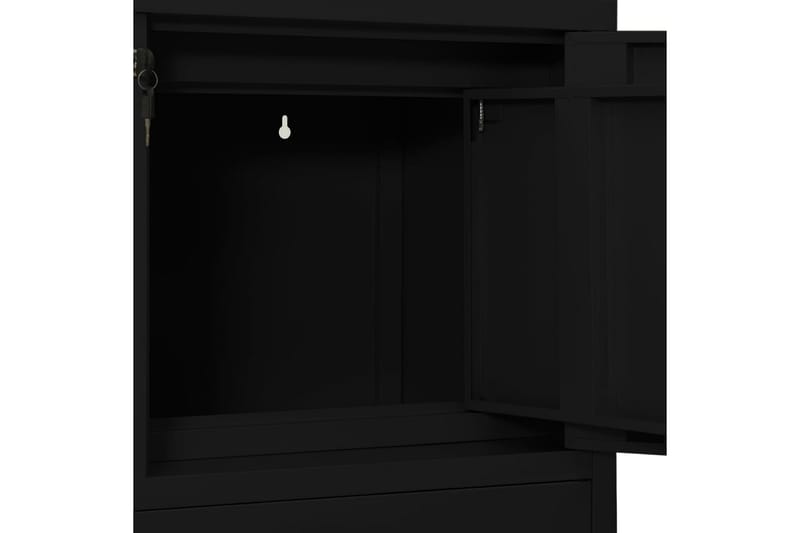 Toimistokaappi musta 90x40x102 cm teräs - Säilytys - Kaappi - Säilytyskaappi - Toimistokaappi - Asiakirjakaappi