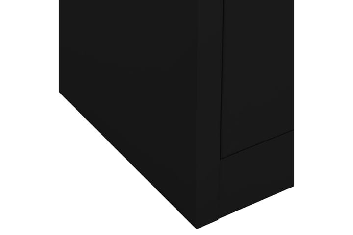 Toimistokaappi musta 90x40x102 cm teräs - Toimistokalusteet - Asiakirjakaappi