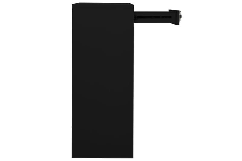 Toimistokaappi musta 90x40x102 cm teräs - Säilytys - Kaappi - Säilytyskaappi - Toimistokaappi - Asiakirjakaappi