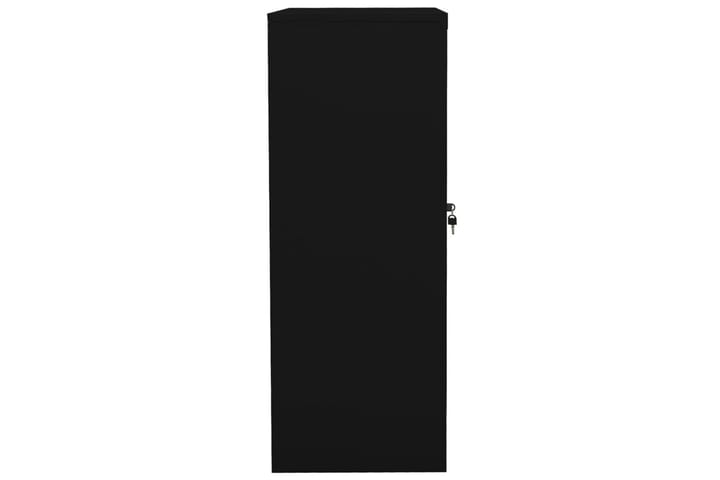 Toimistokaappi musta 90x40x105 cm teräs - Musta - Toimistokalusteet - Asiakirjakaappi