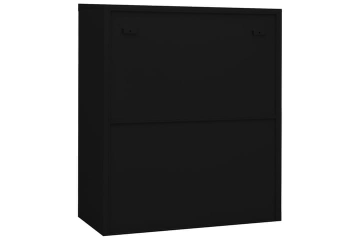 Toimistokaappi musta 90x40x105 cm teräs - Musta - Toimistokalusteet - Asiakirjakaappi
