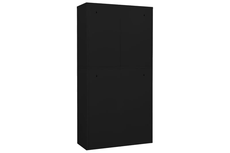 Toimistokaappi musta 90x40x180 cm teräs - Säilytys - Kaappi - Säilytyskaappi - Toimistokaappi - Asiakirjakaappi