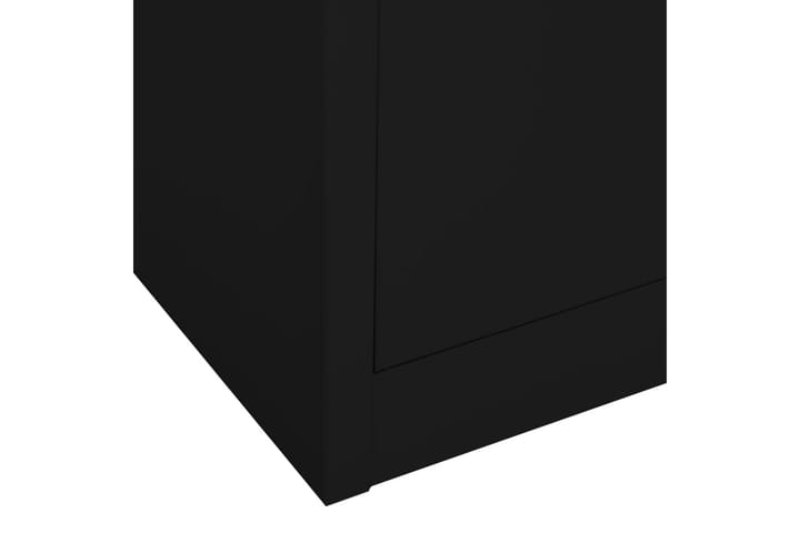 Toimistokaappi musta 90x40x180 cm teräs - Toimistokalusteet - Asiakirjakaappi