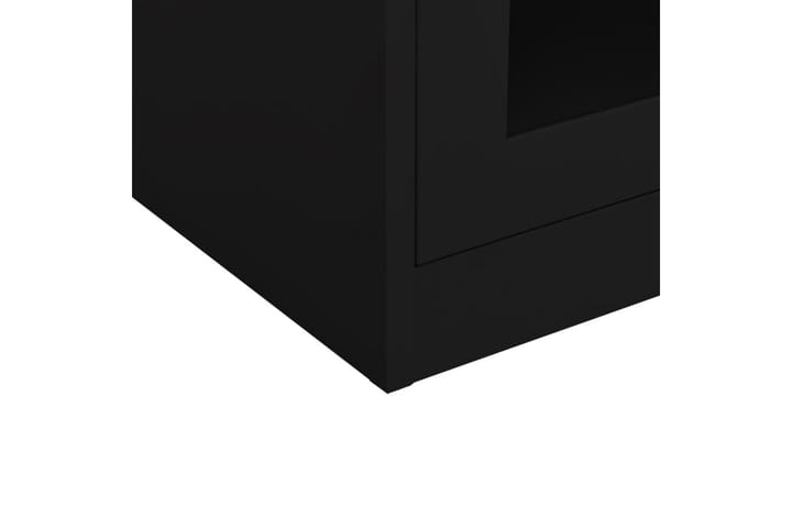 Toimistokaappi musta 90x40x90 cm teräs - Musta - Toimistokalusteet - Asiakirjakaappi