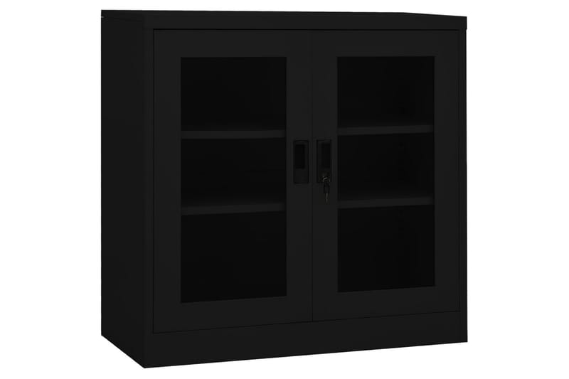 Toimistokaappi musta 90x40x90 cm teräs - Musta - Säilytys - Kaappi - Säilytyskaappi - Toimistokaappi - Asiakirjakaappi