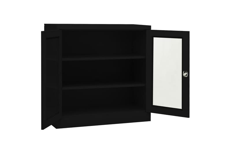 Toimistokaappi musta 90x40x90 cm teräs - Musta - Säilytys - Kaappi - Säilytyskaappi - Toimistokaappi - Asiakirjakaappi