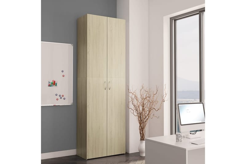 Toimistokaappi Sonoma-tammi 60x32x190 cm lastulevy - Ruskea - Säilytys - Kaappi - Säilytyskaappi - Toimistokaappi - Asiakirjakaappi