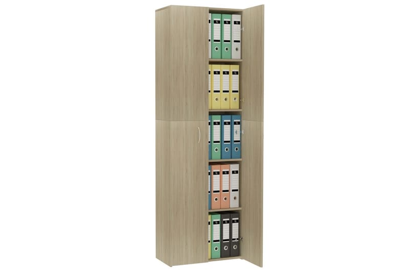 Toimistokaappi Sonoma-tammi 60x32x190 cm lastulevy - Ruskea - Säilytys - Kaappi - Säilytyskaappi - Toimistokaappi - Asiakirjakaappi