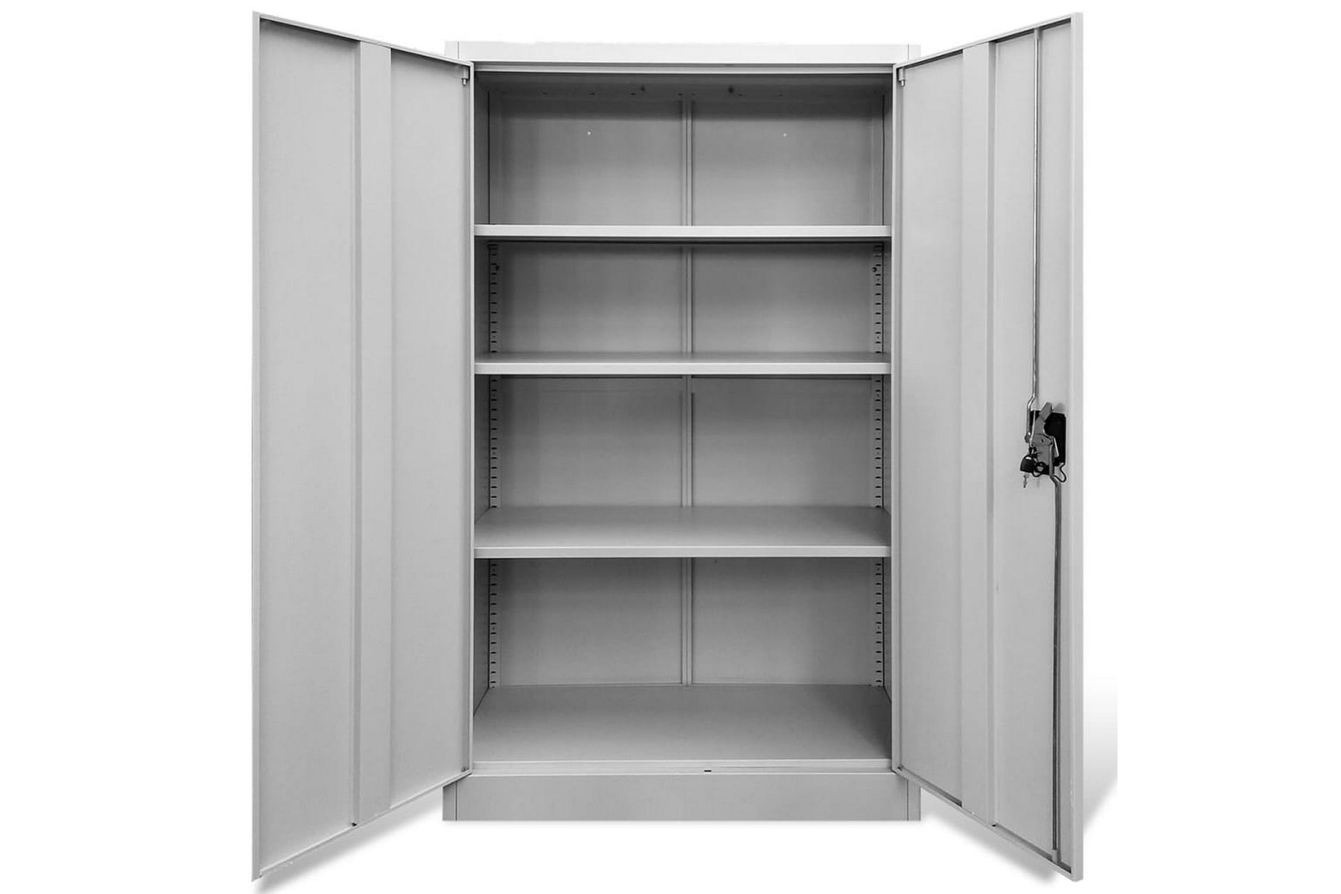 Toimistokaappi teräs 90x40x140 cm harmaa - Harmaa - Säilytys - Kaappi - Säilytyskaappi - Toimistokaappi - Asiakirjakaappi