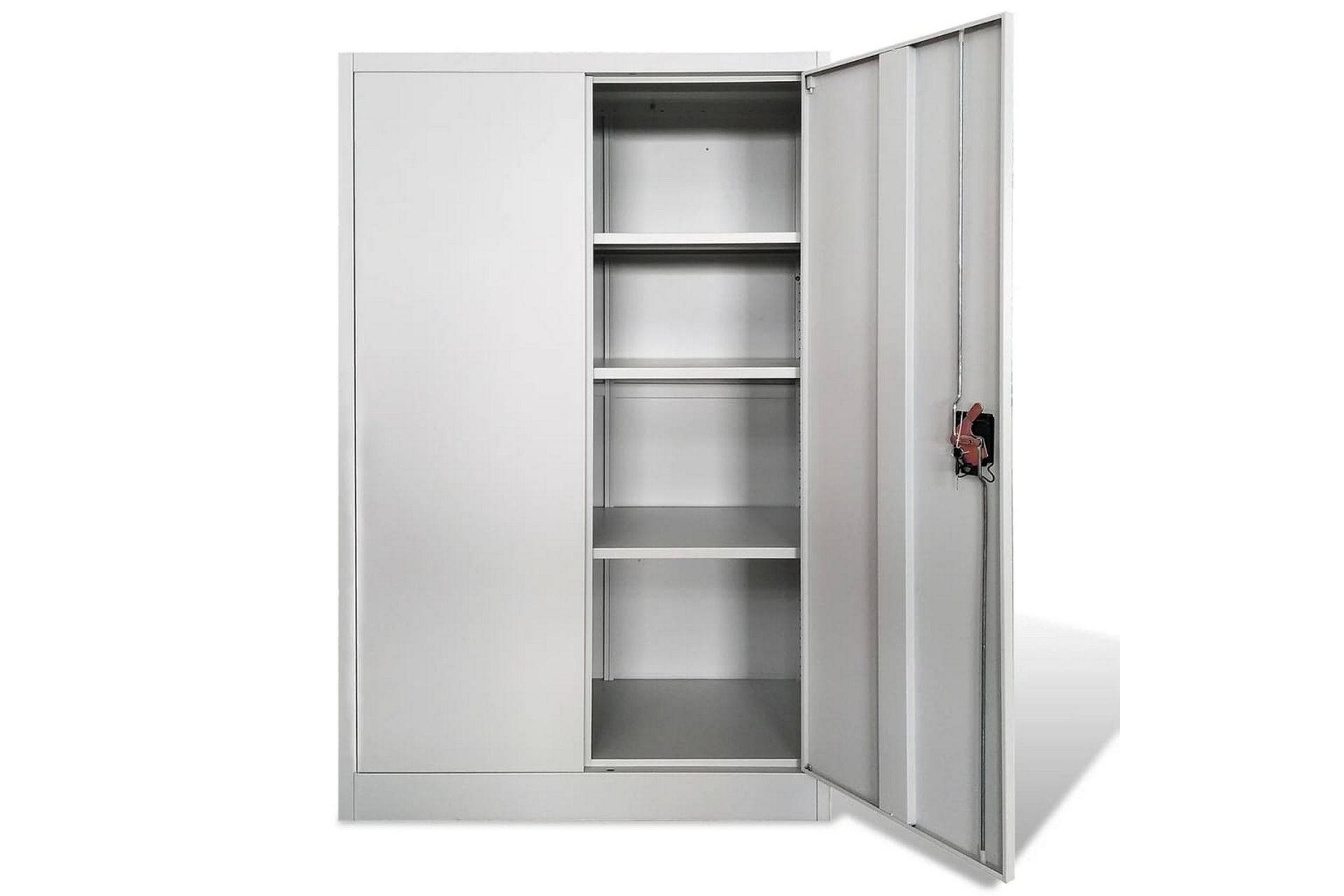 Toimistokaappi teräs 90x40x140 cm harmaa - Harmaa - Säilytys - Kaappi - Säilytyskaappi - Toimistokaappi - Asiakirjakaappi