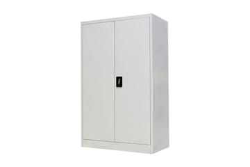 Toimistokaappi teräs 90x40x140 cm harmaa - Harmaa - Säilytys - Kaappi - Säilytyskaappi - Toimistokaappi - Asiakirjakaappi