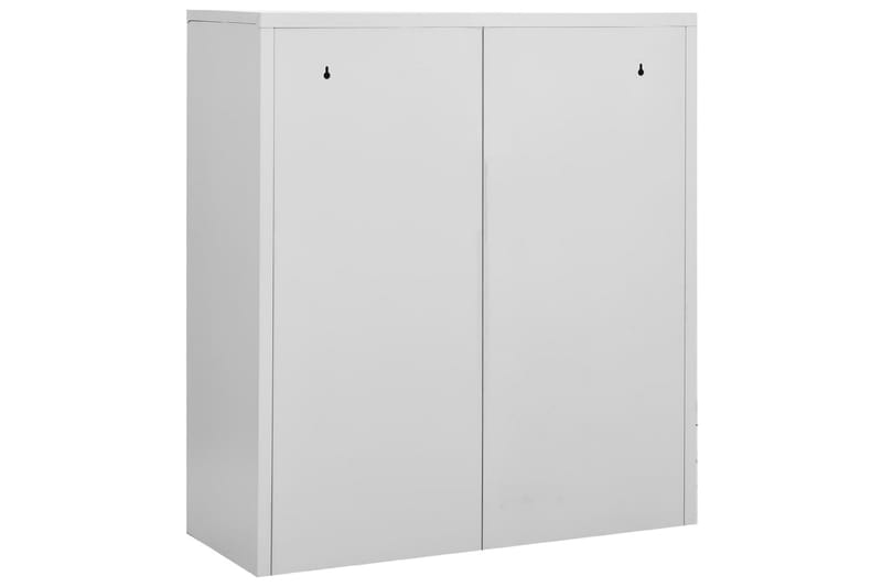 Toimistokaappi vaaleanharmaa 90x40x102 cm teräs - Säilytys - Kaappi - Säilytyskaappi - Toimistokaappi - Asiakirjakaappi
