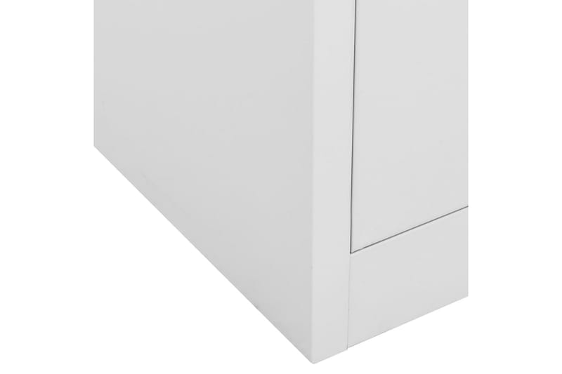 Toimistokaappi vaaleanharmaa 90x40x102 cm teräs - Säilytys - Kaappi - Säilytyskaappi - Toimistokaappi - Asiakirjakaappi
