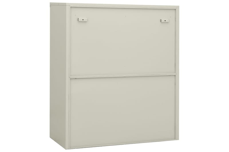 Toimistokaappi vaaleanharmaa 90x40x105 cm teräs - Harmaa - Säilytys - Kaappi - Säilytyskaappi - Toimistokaappi - Asiakirjakaappi
