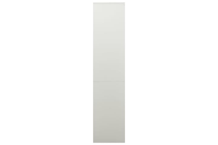 Toimistokaappi vaaleanharmaa 90x40x180 cm teräs - Harmaa - Toimistokalusteet - Asiakirjakaappi