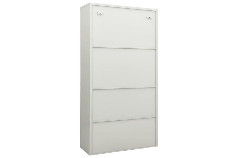 Toimistokaappi vaaleanharmaa 90x40x180 cm teräs - Harmaa - Säilytys - Kaappi - Säilytyskaappi - Toimistokaappi - Asiakirjakaappi