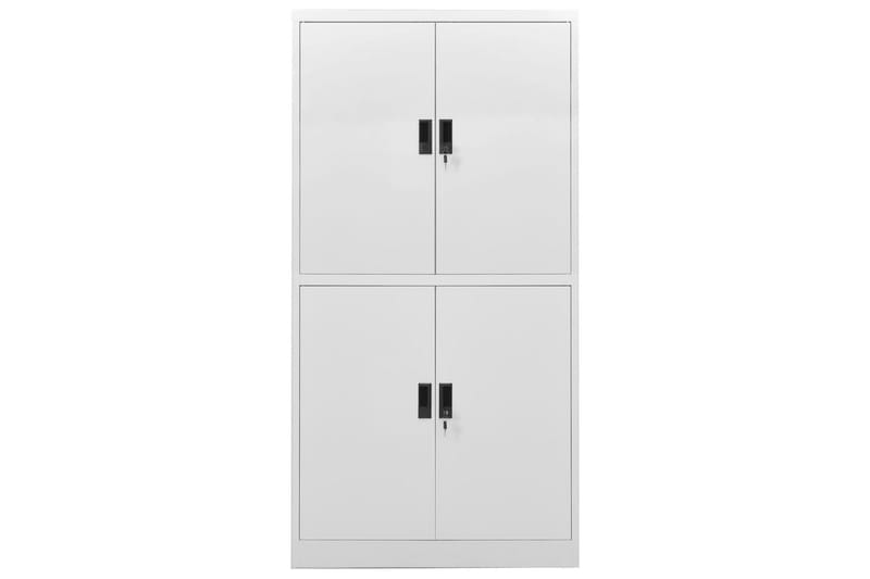 Toimistokaappi vaaleanharmaa 90x40x180 cm teräs - Harmaa - Säilytys - Kaappi - Säilytyskaappi - Toimistokaappi - Asiakirjakaappi