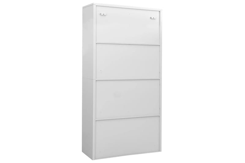 Toimistokaappi vaaleanharmaa 90x40x180 cm teräs - Harmaa - Säilytys - Kaappi - Säilytyskaappi - Toimistokaappi - Asiakirjakaappi
