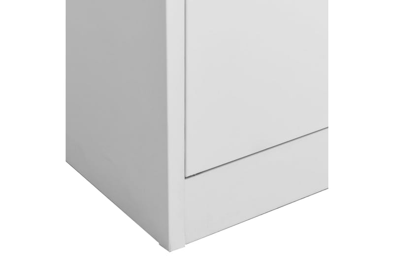Toimistokaappi vaaleanharmaa 90x40x180 cm teräs - Harmaa - Säilytys - Kaappi - Säilytyskaappi - Toimistokaappi - Asiakirjakaappi