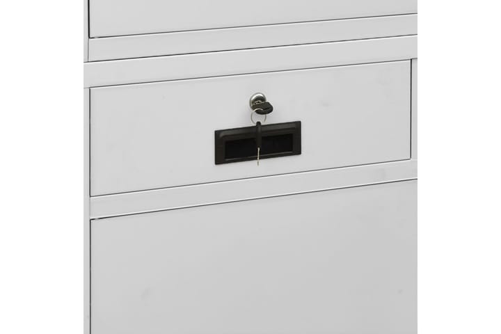 Toimistokaappi vaaleanharmaa 90x40x180 cm - Asiakirjakaappi - Toimistokalusteet