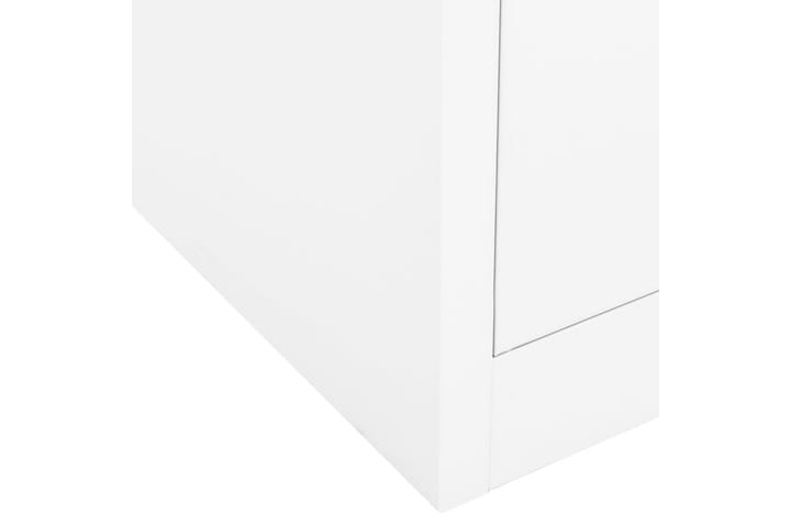Toimistokaappi valkoinen 90x40x102 cm teräs - Toimistokalusteet - Asiakirjakaappi