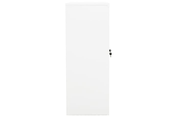 Toimistokaappi valkoinen 90x40x105 cm teräs - Valkoinen - Toimistokalusteet - Asiakirjakaappi