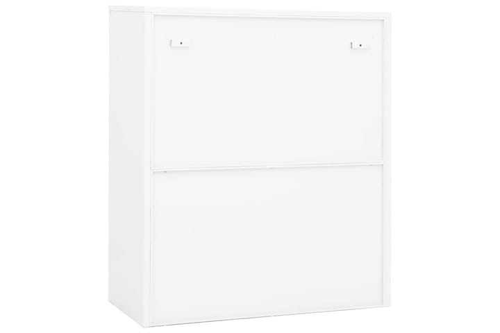 Toimistokaappi valkoinen 90x40x105 cm teräs - Valkoinen - Toimistokalusteet - Asiakirjakaappi