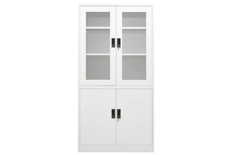 Toimistokaappi valkoinen 90x40x180 cm teräs - Valkoinen - Säilytys - Kaappi - Säilytyskaappi - Toimistokaappi - Asiakirjakaappi