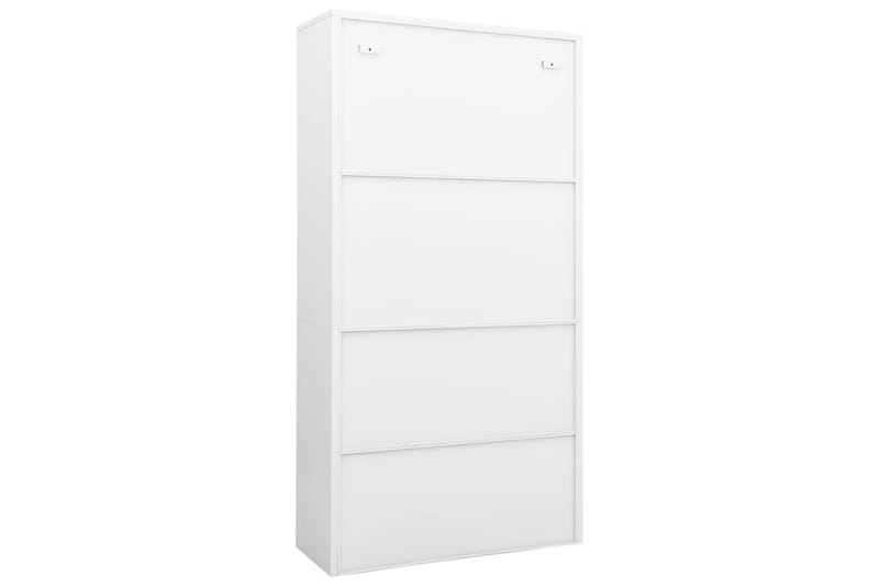 Toimistokaappi valkoinen 90x40x180 cm teräs - Valkoinen - Säilytys - Kaappi - Säilytyskaappi - Toimistokaappi - Asiakirjakaappi