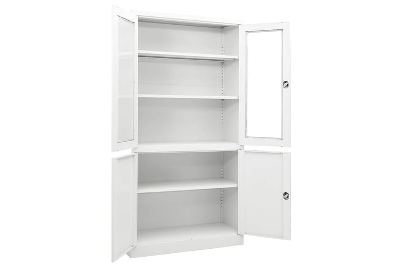Toimistokaappi valkoinen 90x40x180 cm teräs - Valkoinen - Säilytys - Kaappi - Säilytyskaappi - Toimistokaappi - Asiakirjakaappi