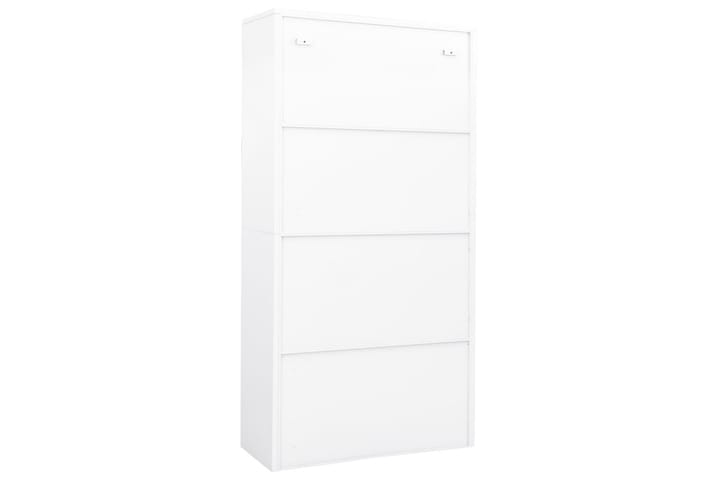 Toimistokaappi valkoinen 90x40x180 cm teräs - Valkoinen - Toimistokalusteet - Asiakirjakaappi