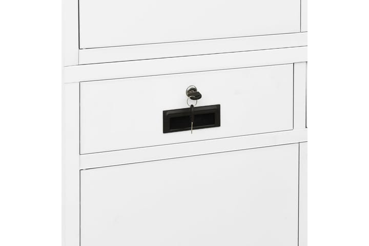 Toimistokaappi valkoinen 90x40x180 cm teräs - Toimistokalusteet - Asiakirjakaappi