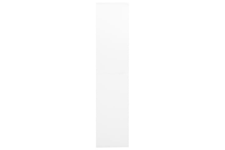 Toimistokaappi valkoinen 90x40x180 cm teräs/karkaistu lasi - Toimistokalusteet - Asiakirjakaappi