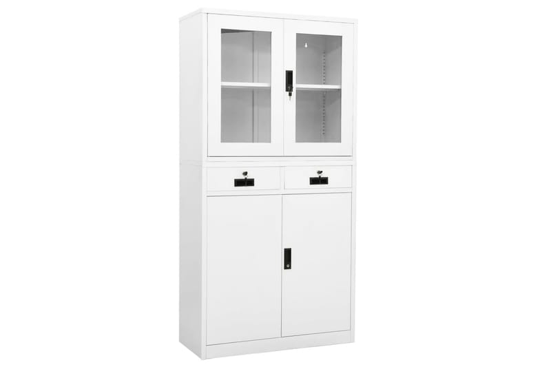 Toimistokaappi valkoinen 90x40x180 cm - Säilytys - Kaappi - Säilytyskaappi - Toimistokaappi - Asiakirjakaappi