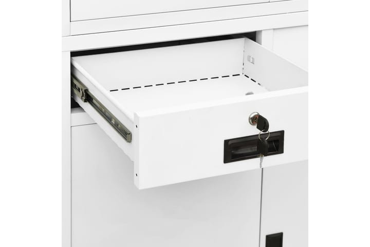 Toimistokaappi valkoinen 90x40x180 cm - Toimistokalusteet - Asiakirjakaappi