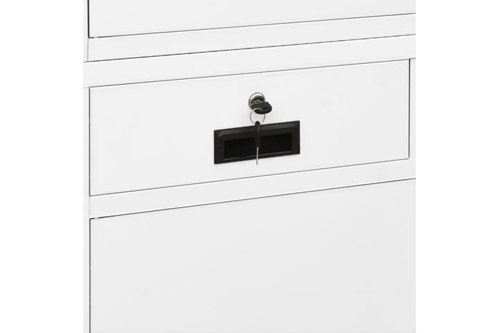 Toimistokaappi valkoinen 90x40x180 cm - Toimistokalusteet - Asiakirjakaappi