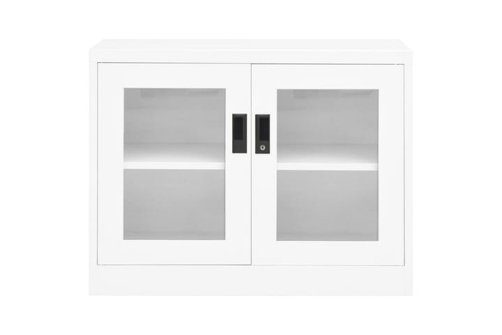 Toimistokaappi valkoinen 90x40x70 cm teräs - Valkoinen - Asiakirjakaappi - Toimistokalusteet