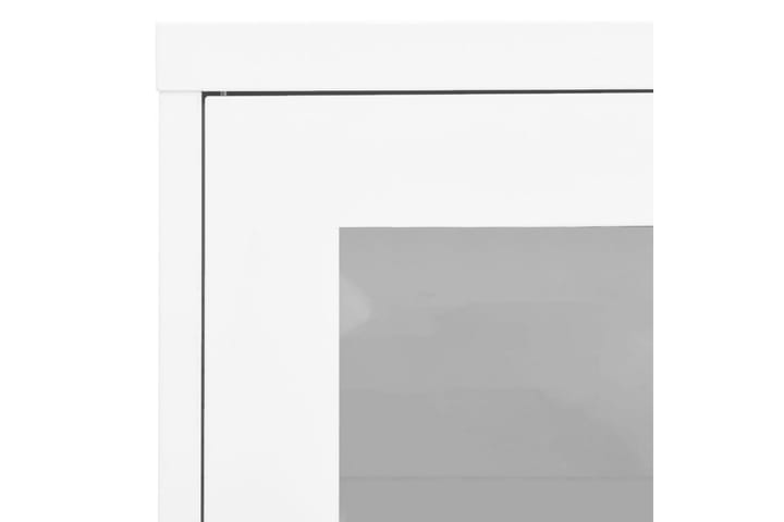 Toimistokaappi valkoinen 90x40x70 cm teräs - Valkoinen - Asiakirjakaappi - Toimistokalusteet