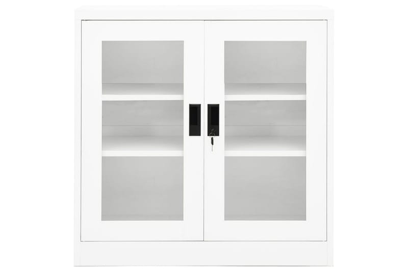 Toimistokaappi valkoinen 90x40x90 cm teräs - Valkoinen - Säilytys - Kaappi - Säilytyskaappi - Toimistokaappi - Asiakirjakaappi