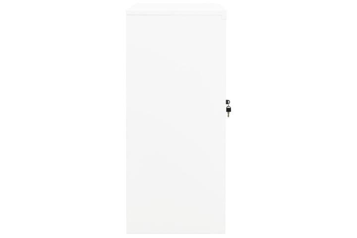 Toimistokaappi valkoinen 90x40x90 cm teräs - Valkoinen - Toimistokalusteet - Asiakirjakaappi
