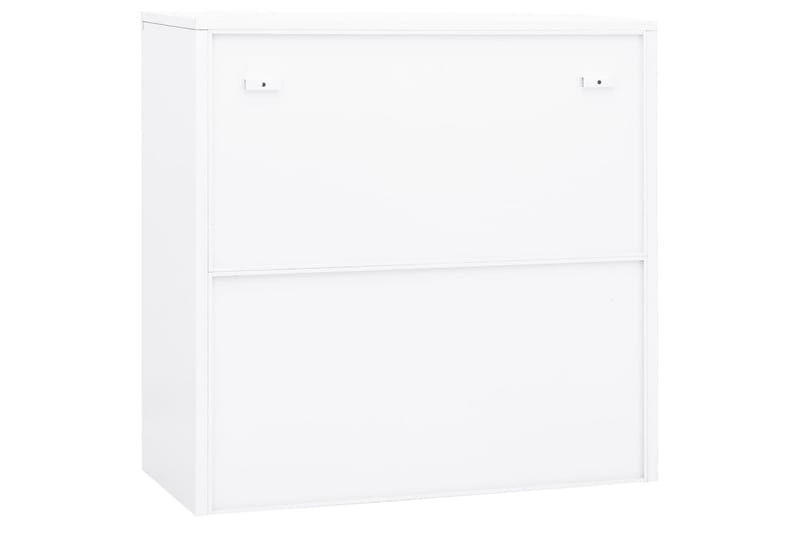 Toimistokaappi valkoinen 90x40x90 cm teräs - Valkoinen - Säilytys - Kaappi - Säilytyskaappi - Toimistokaappi - Asiakirjakaappi