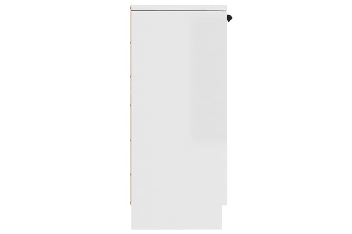 beBasic Senkit 2 kpl korkeakiilto valkoinen 30x30x70 cm tekninen puu - Valkoinen - Toimistokalusteet - Asiakirjakaappi