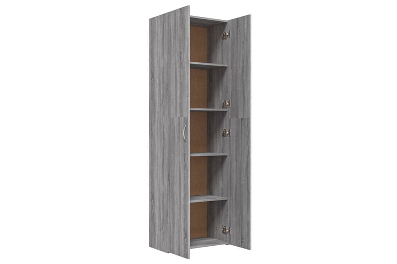 beBasic Toimistokaappi harmaa Sonoma 60x32x190 cm tekninen puu - Harmaa - Säilytys - Kaappi - Säilytyskaappi - Toimistokaappi - Arkistokaappi & kansiokaappi