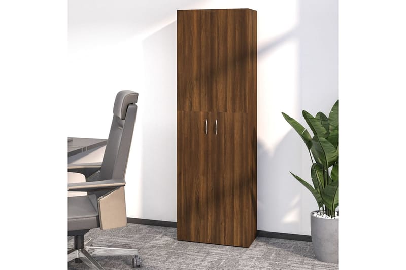beBasic Toimistokaappi ruskea tammi 60x32x190 cm tekninen puu - Ruskea - Säilytys - Kaappi - Säilytyskaappi - Toimistokaappi - Arkistokaappi & kansiokaappi