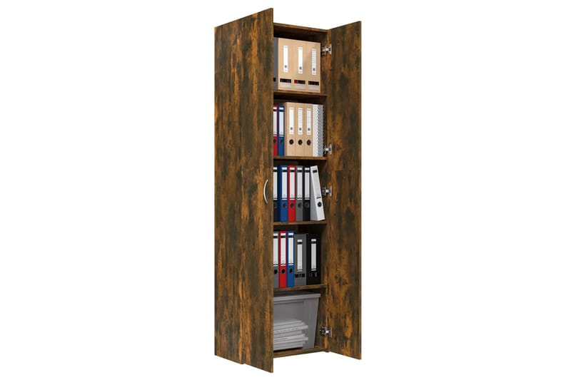 beBasic Toimistokaappi savutammi 60x32x190 cm tekninen puu - Ruskea - Säilytys - Kaappi - Säilytyskaappi - Toimistokaappi - Arkistokaappi & kansiokaappi