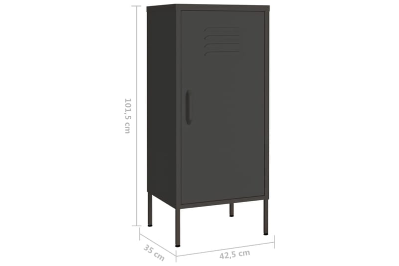 beBasic Varastokaappi antrasiitti 42,5x35x101,5 cm teräs - Antrasiitti - Säilytys - Kaappi - Säilytyskaappi - Toimistokaappi - Arkistokaappi & kansiokaappi