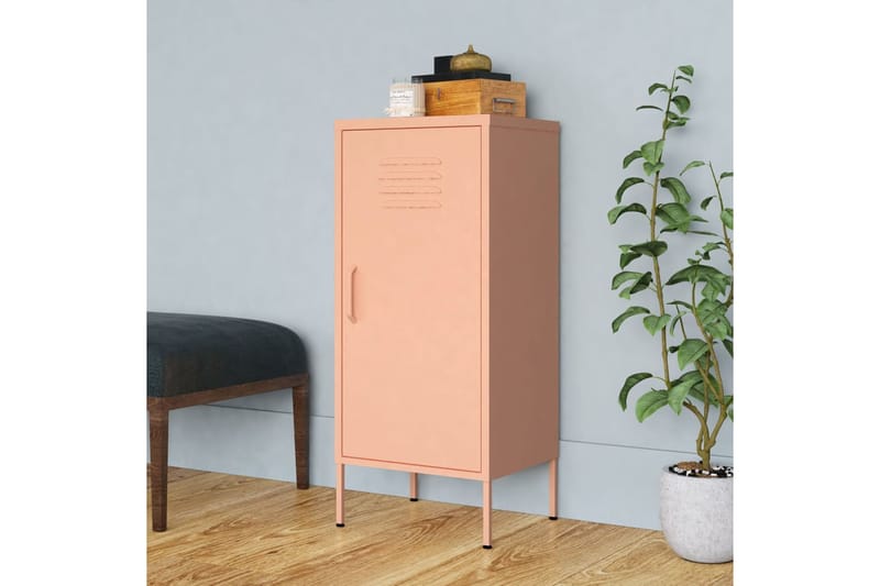 beBasic Varastokaappi pinkki 42,5x35x101,5 cm teräs - Pinkki - Säilytys - Kaappi - Säilytyskaappi - Toimistokaappi - Arkistokaappi & kansiokaappi