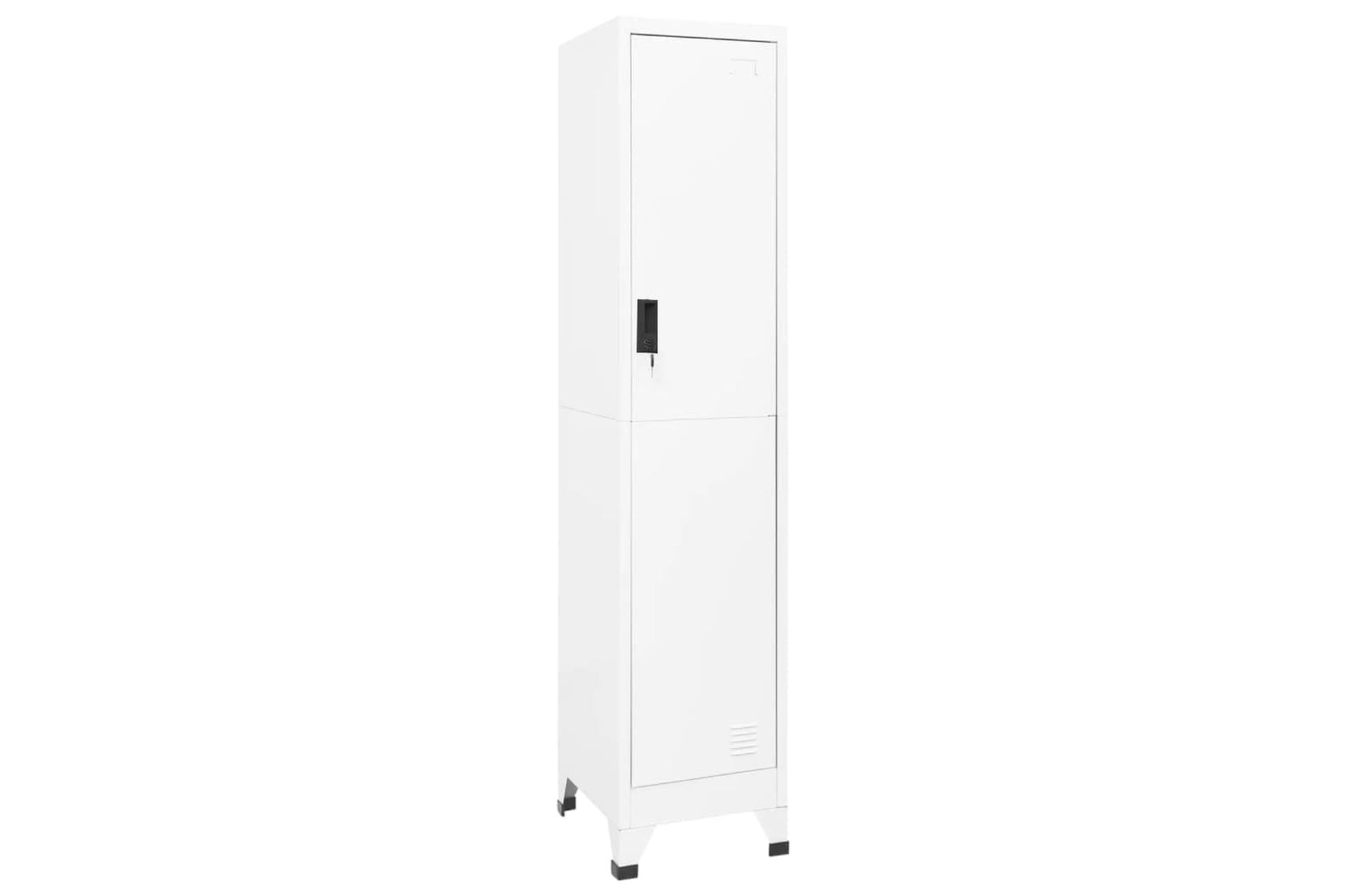 beBasic Pukukaappi valkoinen 38x45x180 cm teräs - Valkoinen - Säilytys - Kaappi - Säilytyskaappi - Toimistokaappi - Asiakirjakaappi